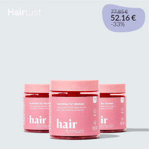 Hair Formula Gummies for Women - 3 kuukautta (3 purkkia = 270 gummies) tarjous