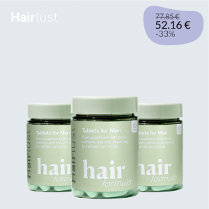 Hair Formula Tablets for Men - 3 kuukautta (3 purkkia = 180 tablettia) tarjous