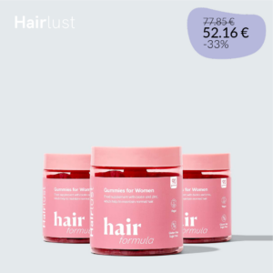 Hair Formula Gummies for Women - 3 kuukautta (3 purkkia = 270 gummies) tarjous