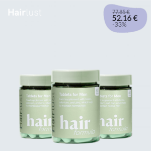 Hair Formula Tablets for Men - 3 kuukautta (3 purkkia = 180 tablettia) tarjous