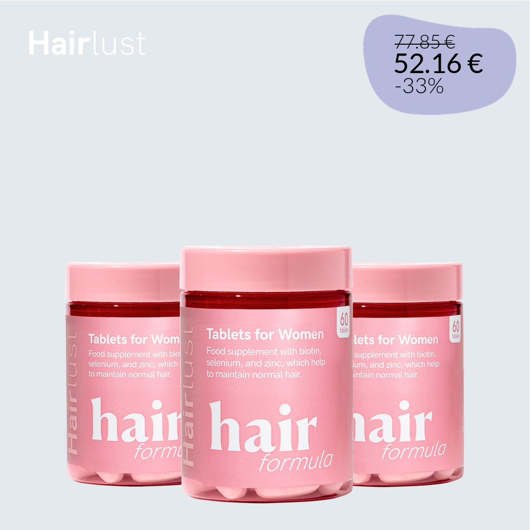 Hair Formula Tablets for Women - 3 kuukautta (3 purkkia = 180 tablettia) tarjous