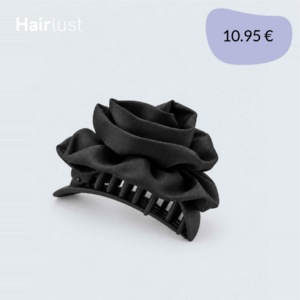 Satin Silk Rose Claw Clip