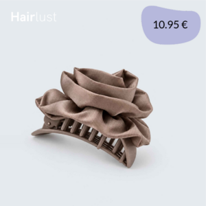 Satin Silk Rose Claw Clip